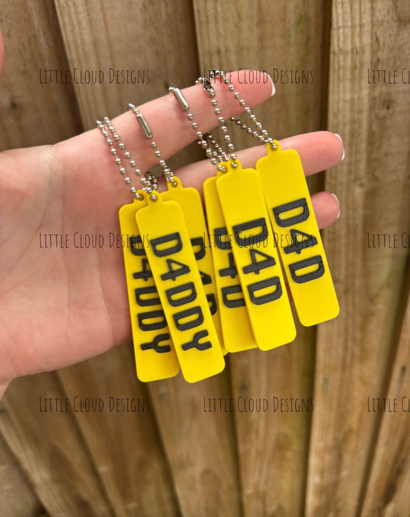 Personalised Number Plate Keyring | Custom 3D Printed Car Gift | Little Cloud Designs