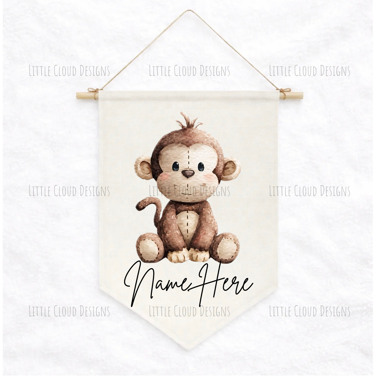 Personalised Nursery Pennants | Custom Name Wall Decor for Kids | Little Cloud Designs