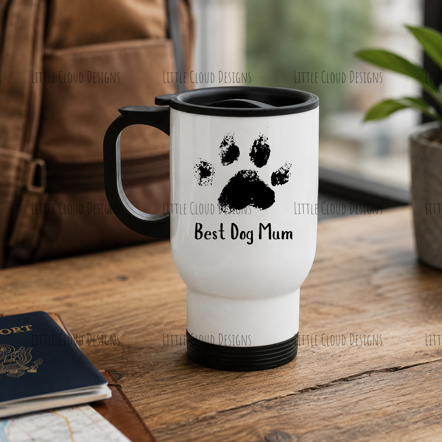 TESTER | Dog Mum Travel Mug | Little Cloud Designs