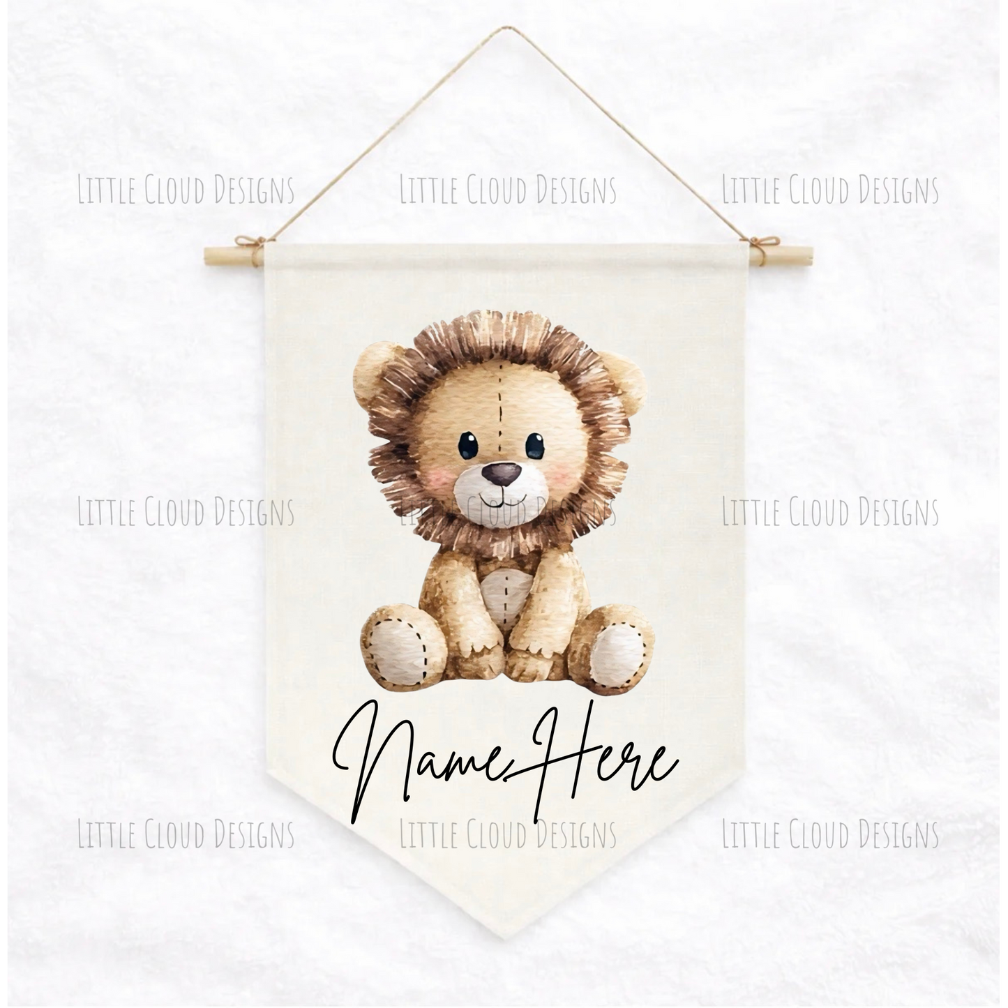 Personalised Nursery Pennants | Custom Name Wall Decor for Kids | Little Cloud Designs
