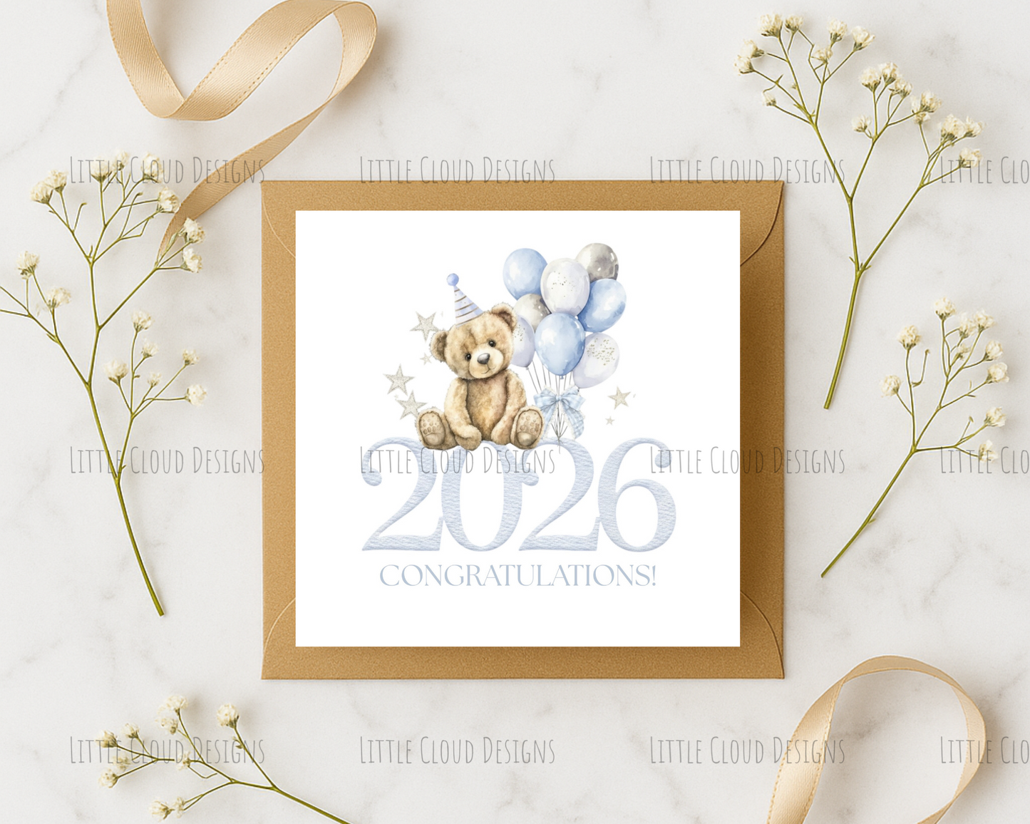 New Baby Congratulations Card – 2026 Baby Gift | Little Cloud Designs