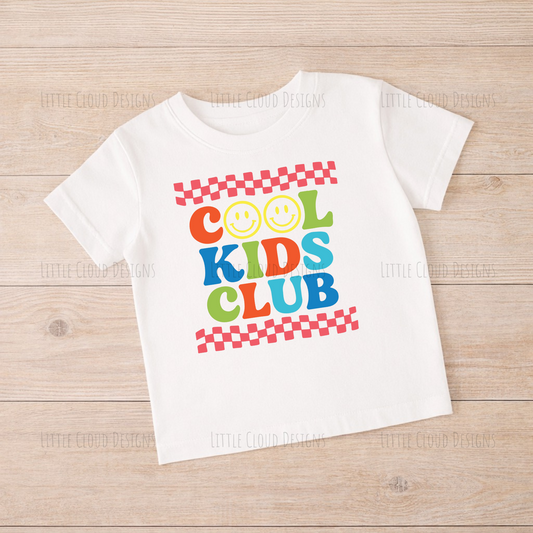 Cool Kids Club T-Shirt - Trendy Slogan Tee for Kids | Little Cloud Designs