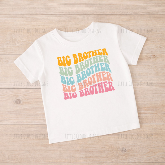 Big Brother Big Sister T-Shirt - Sibling Announcement Tee | Little Cloud Designs