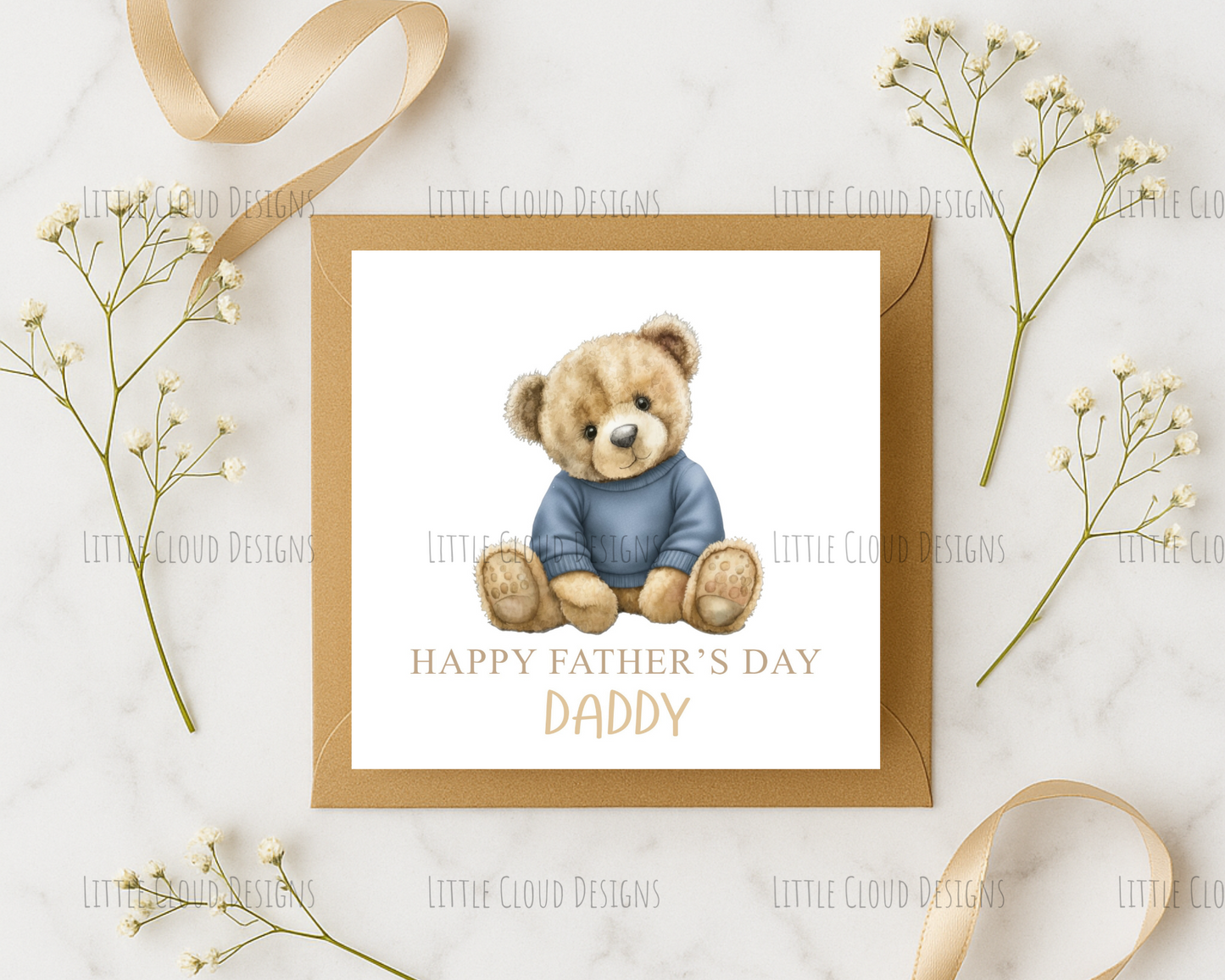 Personalised Father's Day Card – Fun Design | Little Cloud Designs