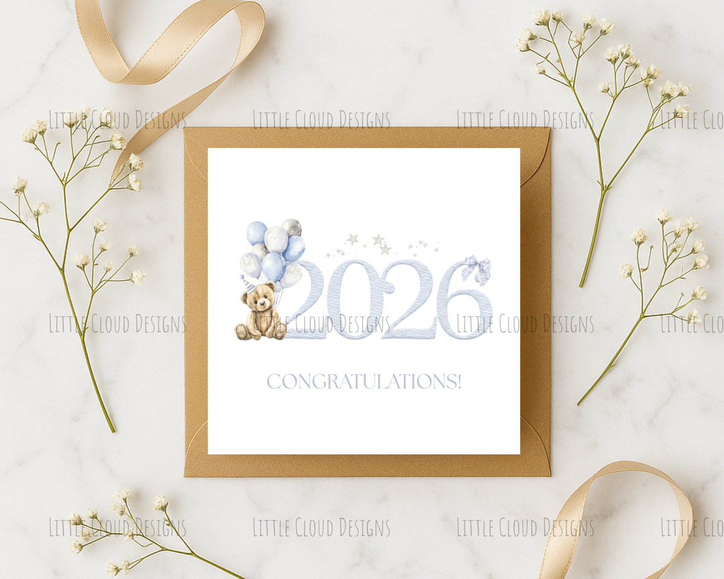 New Baby Congratulations Card – 2026 Baby Gift | Little Cloud Designs