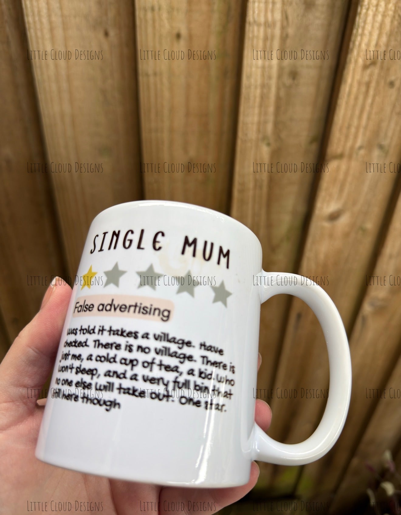 *SECONDS* single mum star review mug | Little Cloud Designs