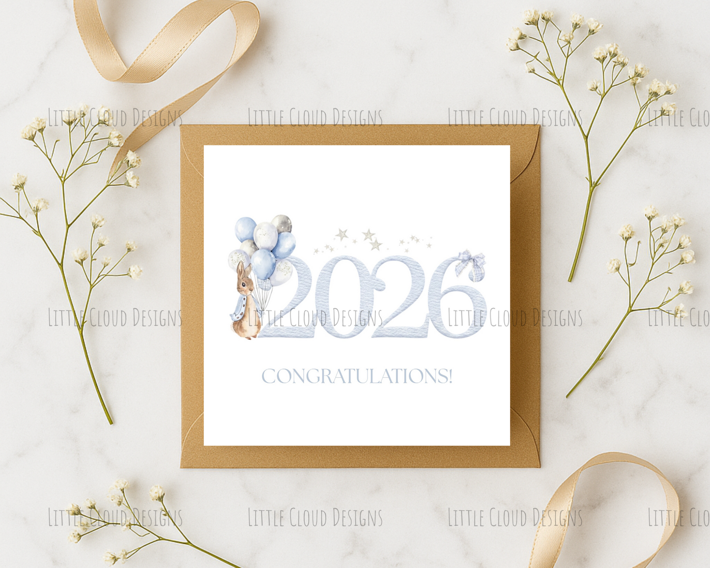 New Baby Congratulations Card – 2026 Baby Gift | Little Cloud Designs