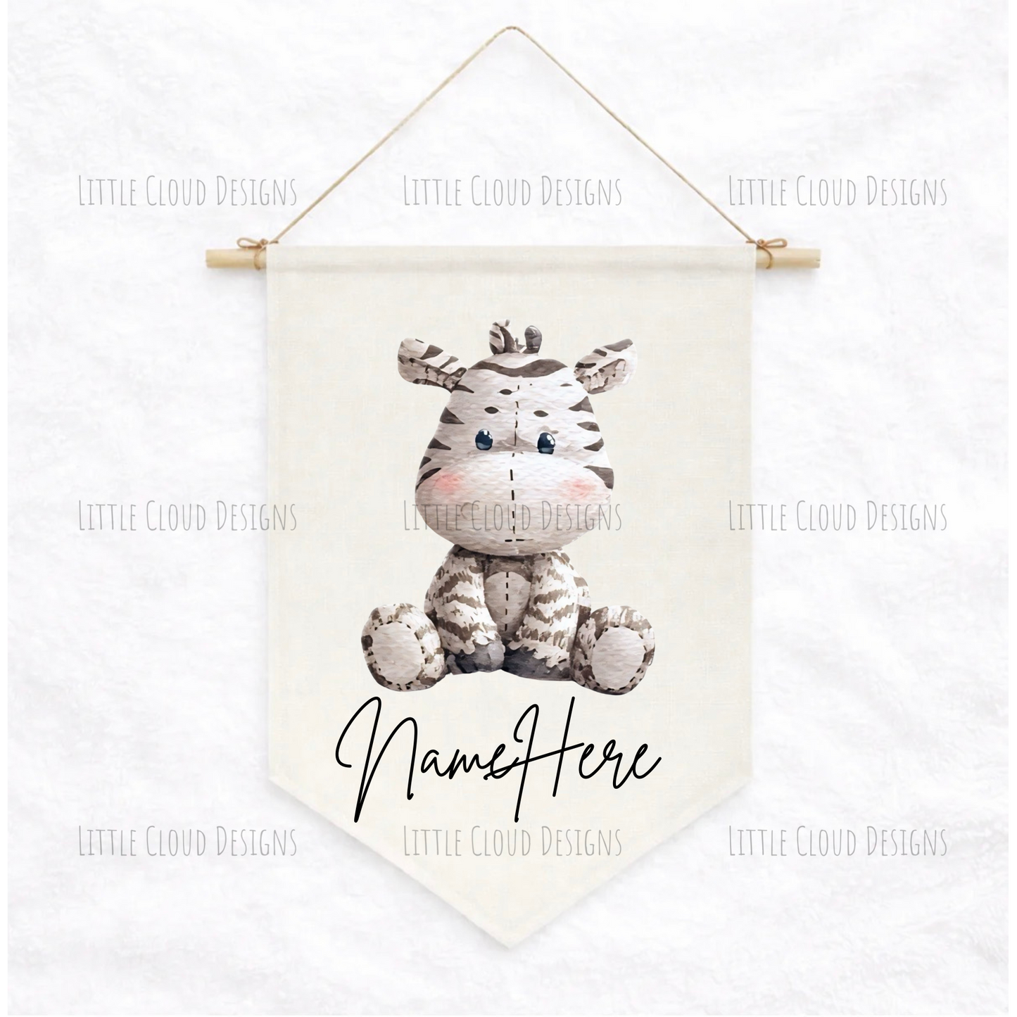 Personalised Nursery Pennants | Custom Name Wall Decor for Kids | Little Cloud Designs