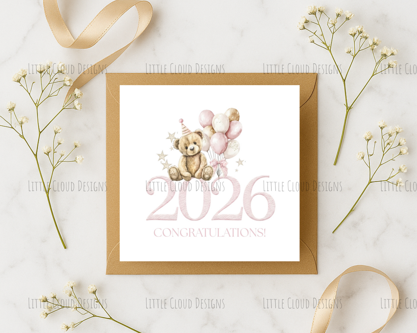 New Baby Congratulations Card – 2026 Baby Gift | Little Cloud Designs