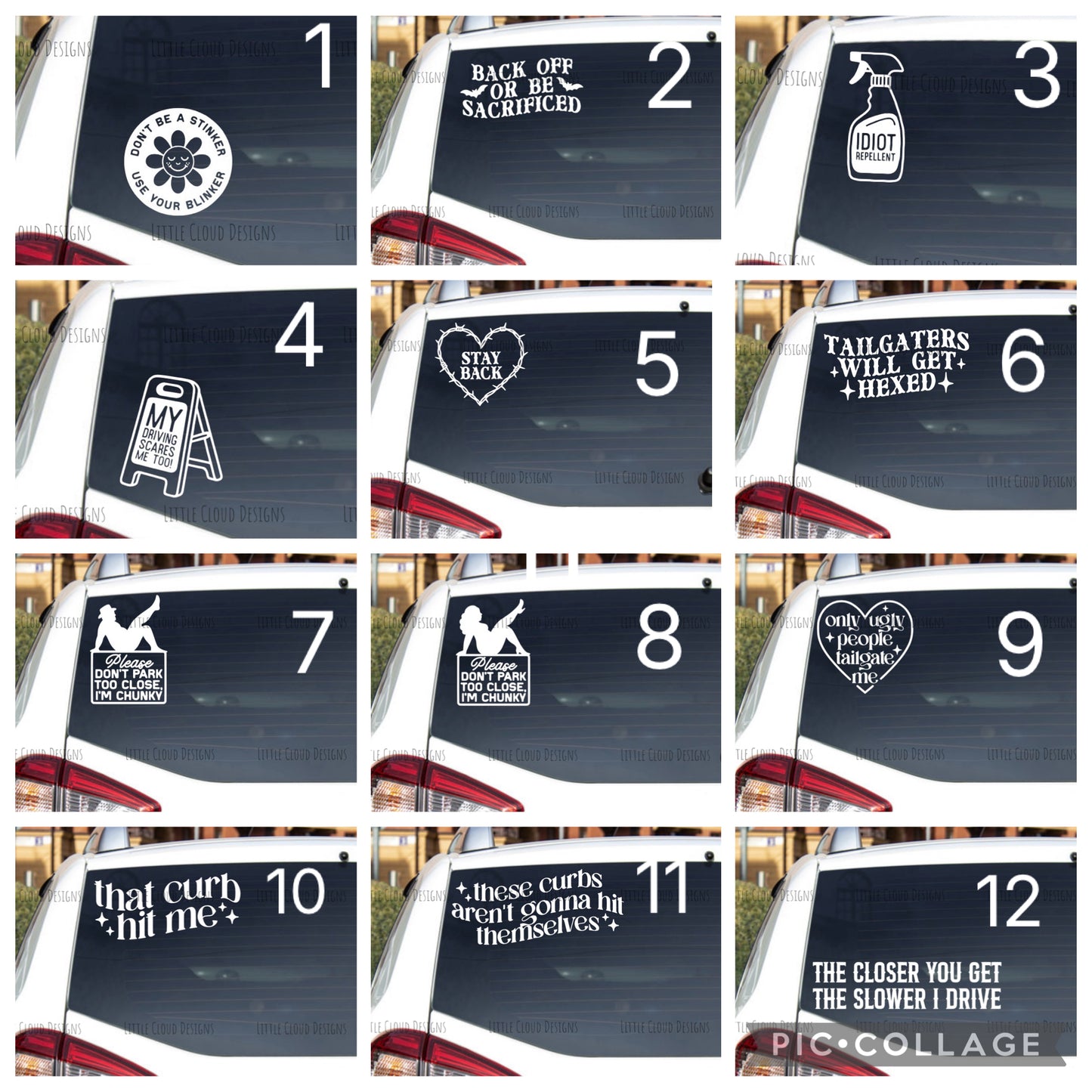 Car Stickers | Little Cloud Designs