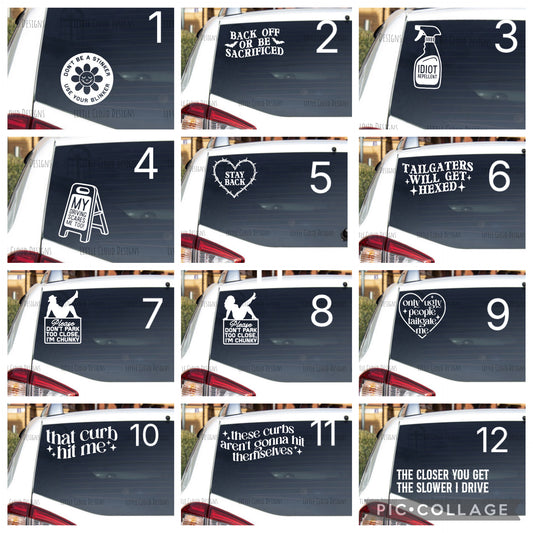 Car Stickers | Little Cloud Designs
