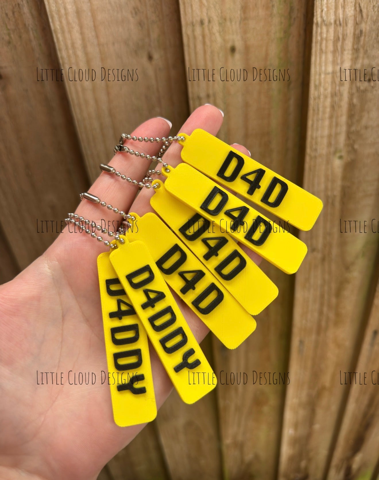Personalised Number Plate Keyring | Custom 3D Printed Car Gift | Little Cloud Designs