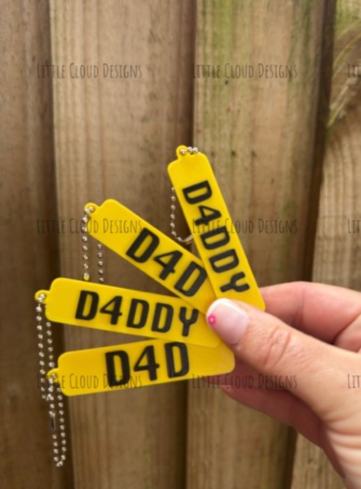 Personalised Number Plate Keyring | Custom 3D Printed Car Gift | Little Cloud Designs