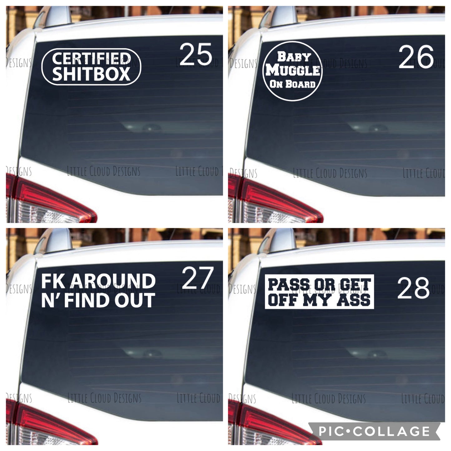 Car Stickers | Little Cloud Designs