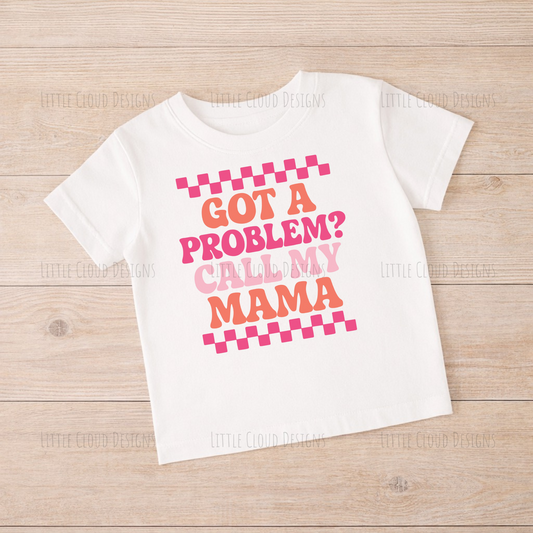 Kids Retro T-Shirt - "Call My Mama" Chicken Nugs Print | Little Cloud Designs