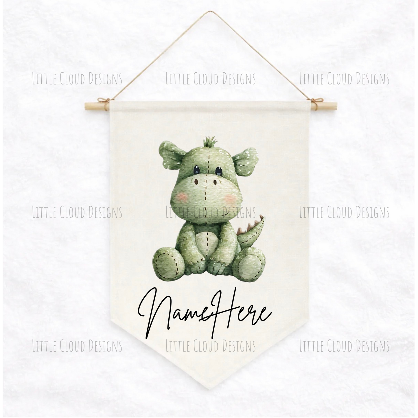 Personalised Nursery Pennants | Custom Name Wall Decor for Kids | Little Cloud Designs