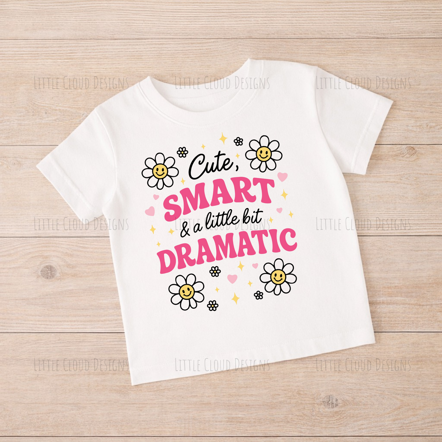 Cute & Dramatic Kids T-Shirt - Funny Slogan Retro Tee | Little Cloud Designs