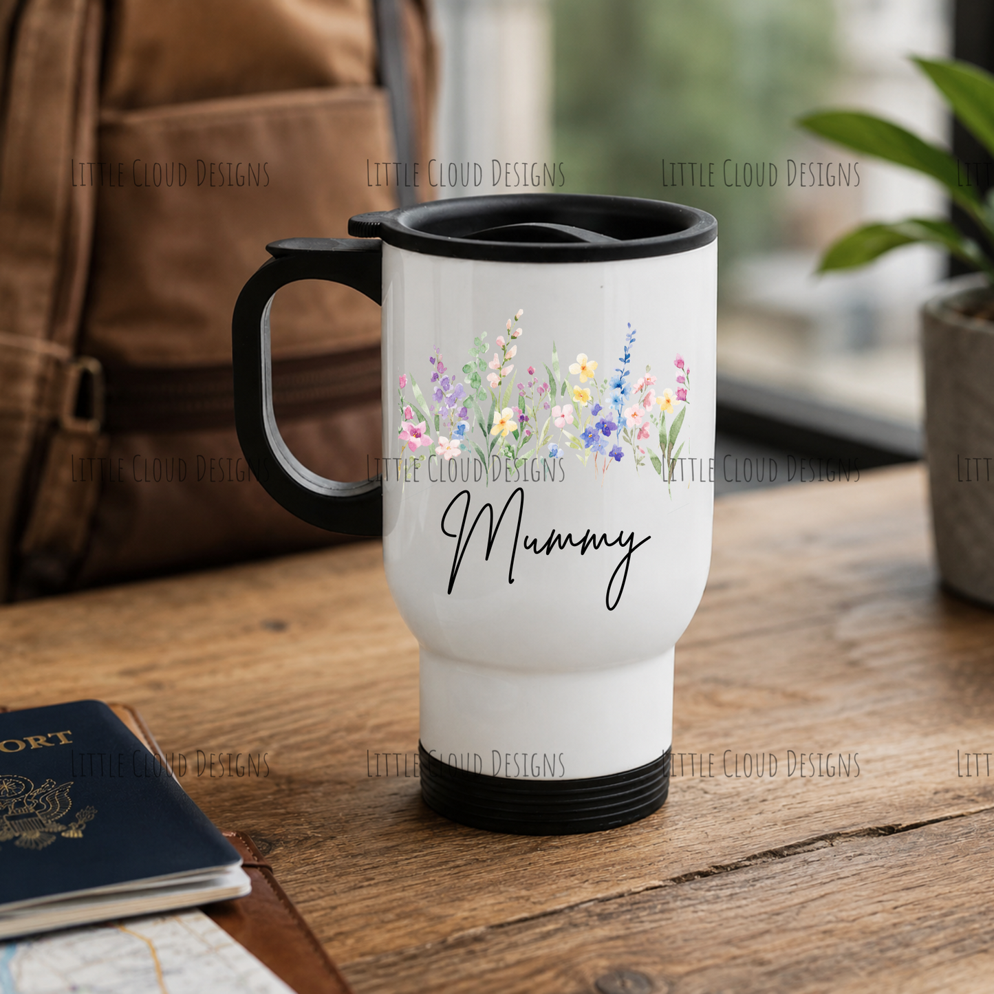 Travel mug | Little Cloud Designs
