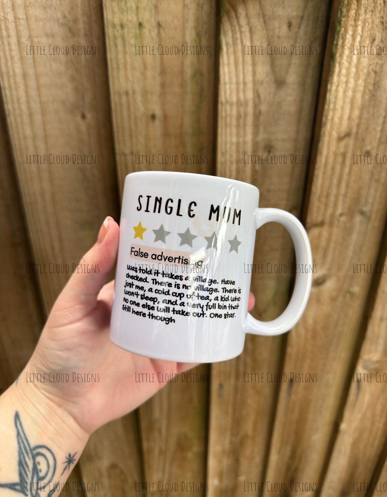 *SECONDS* single mum star review mug | Little Cloud Designs