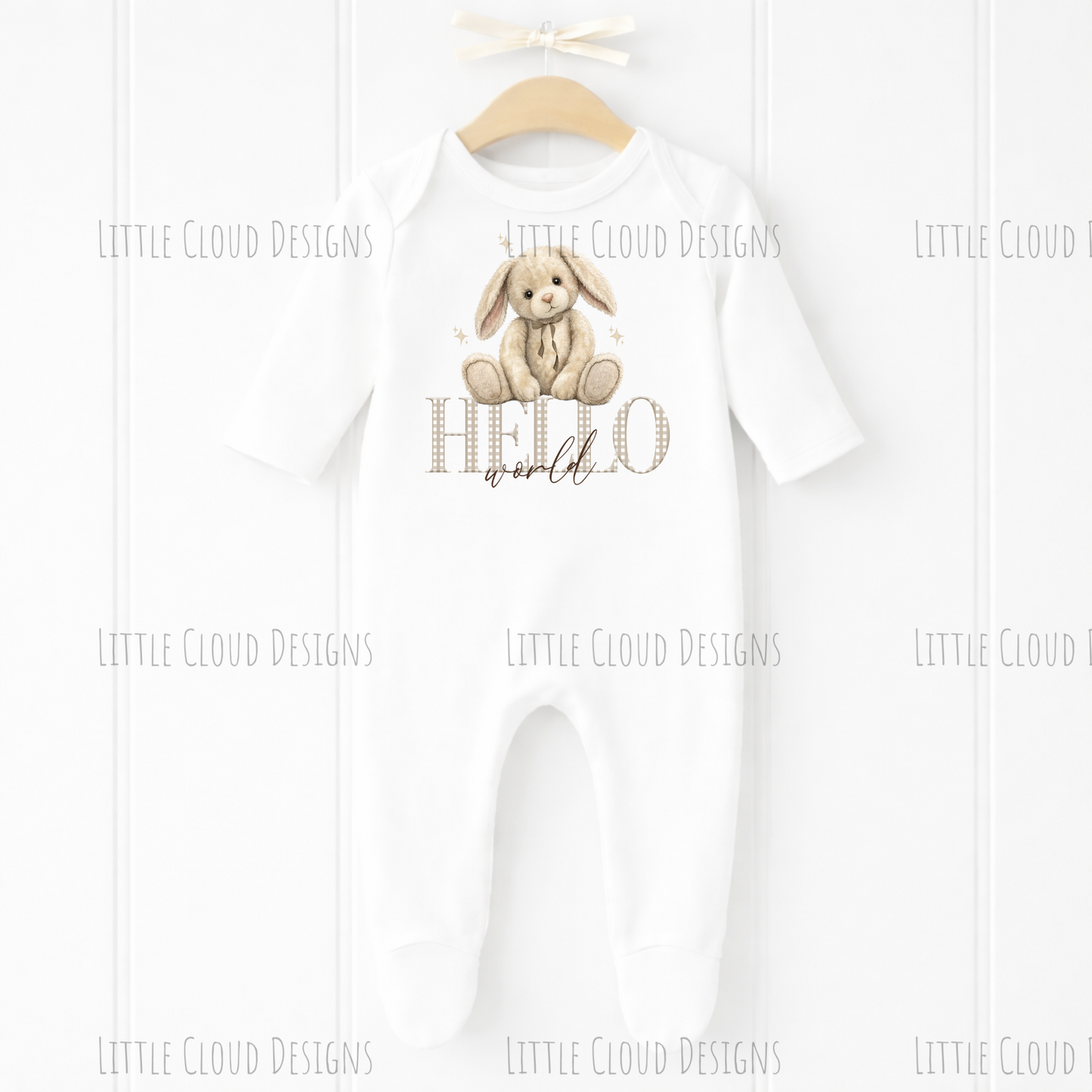 Neutral 2026 Baby Sleepsuit | Gender-Neutral Newborn Gift | Little Cloud Designs