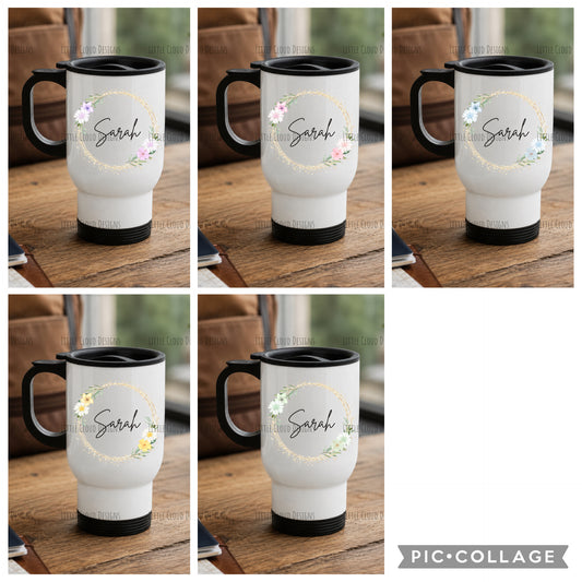 TESTER | Printed travel mug | Little Cloud Designs