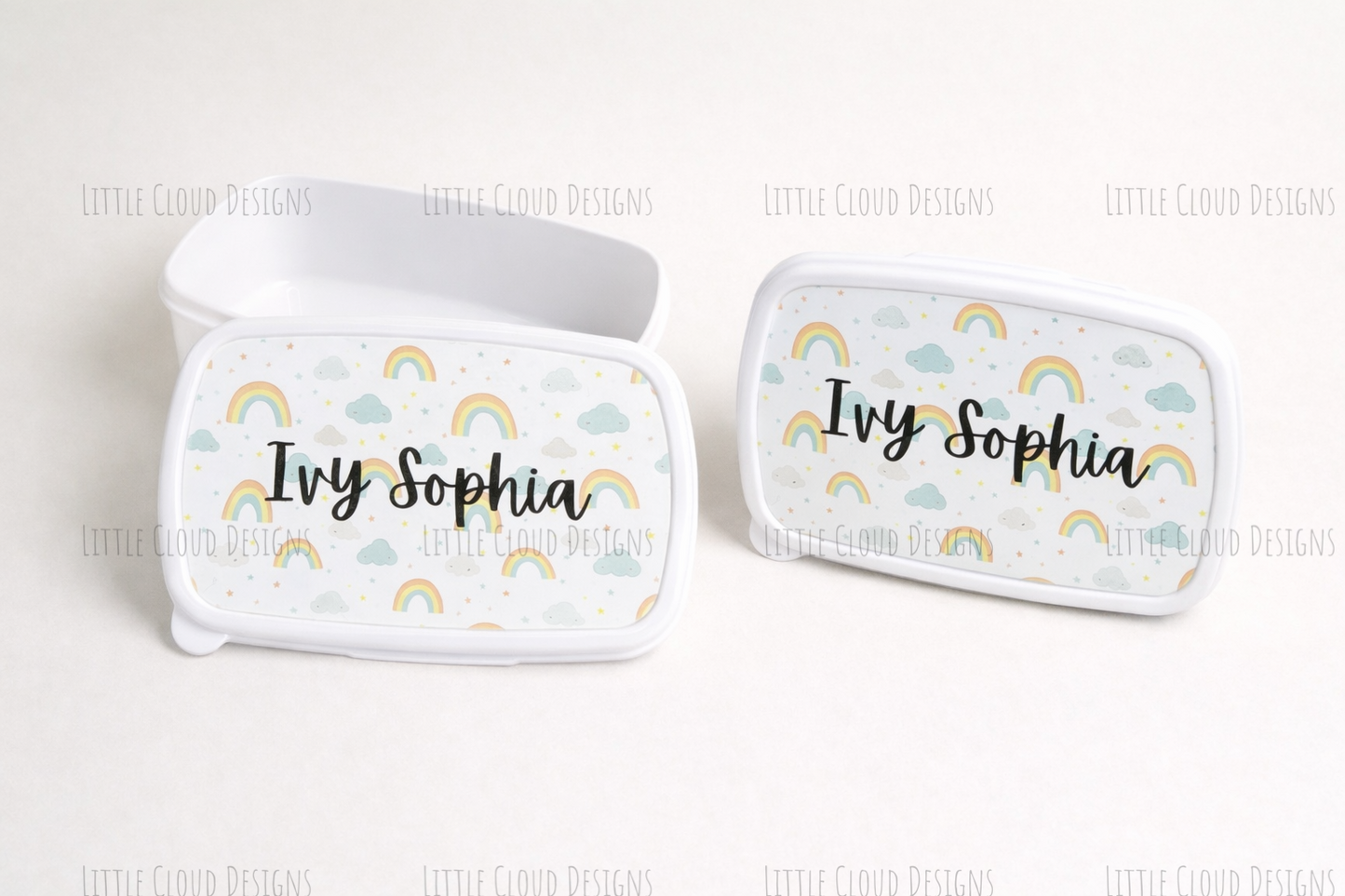 Personalised Kids Lunch Box - Custom Printed School Lunchbox 18cm | Little Cloud Designs