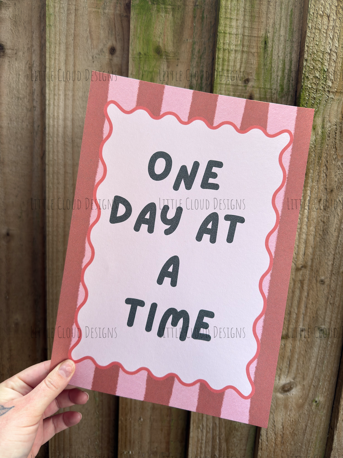 One day at a time wall print | Little Cloud Designs