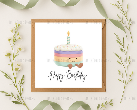 Cake inspired birthday card | Little Cloud Designs