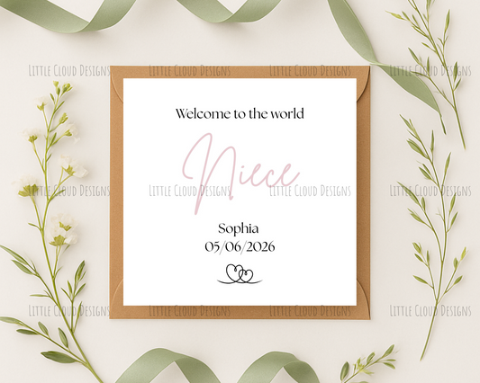 Birth announcement card | Little Cloud Designs