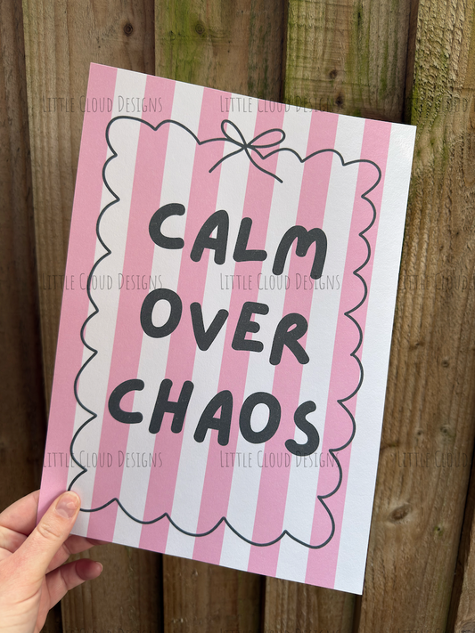Calm over chaos wall print | Little Cloud Designs