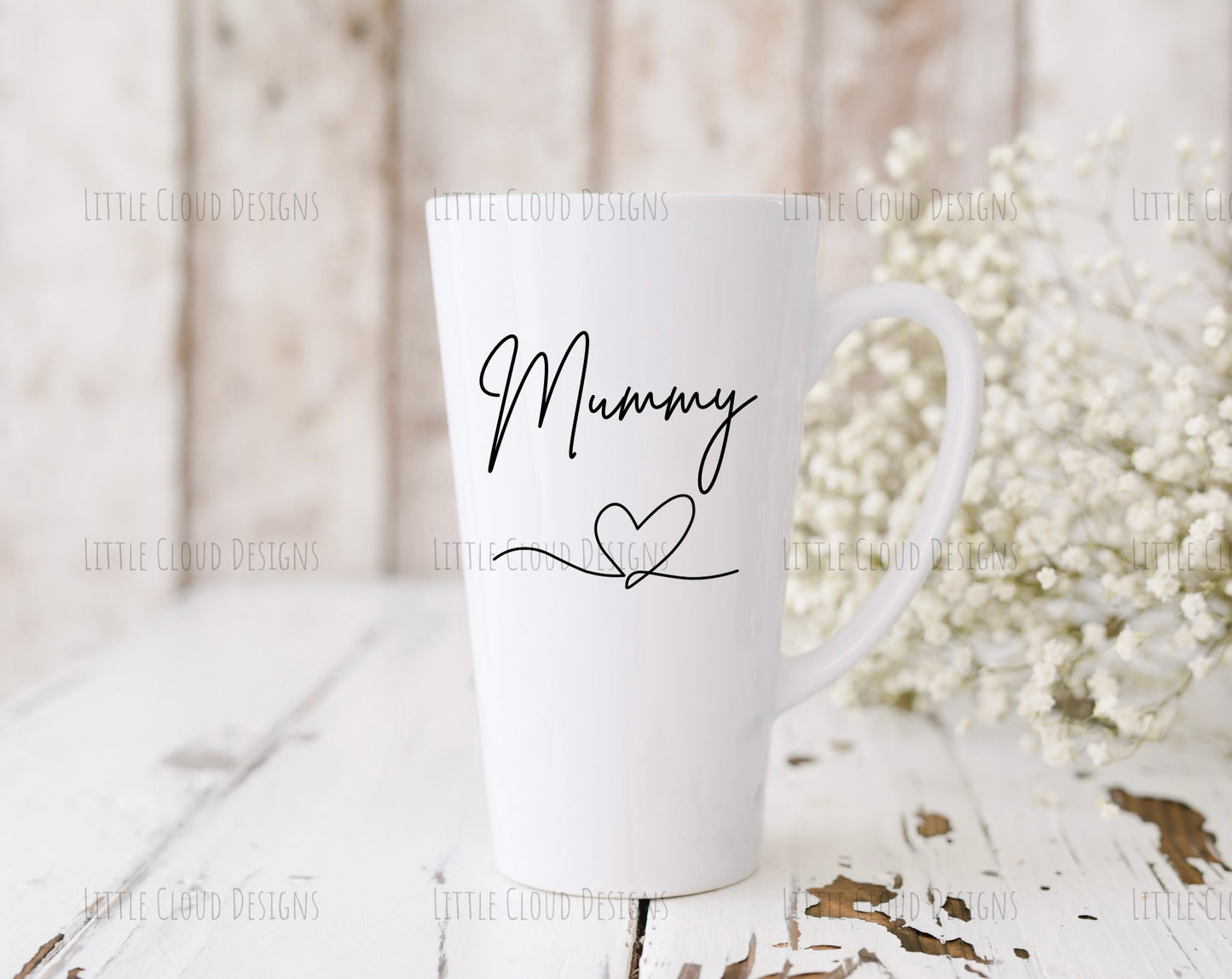 Personalised Mummy Latte Mug 17oz | Mother's Day Gift | Little Cloud Designs