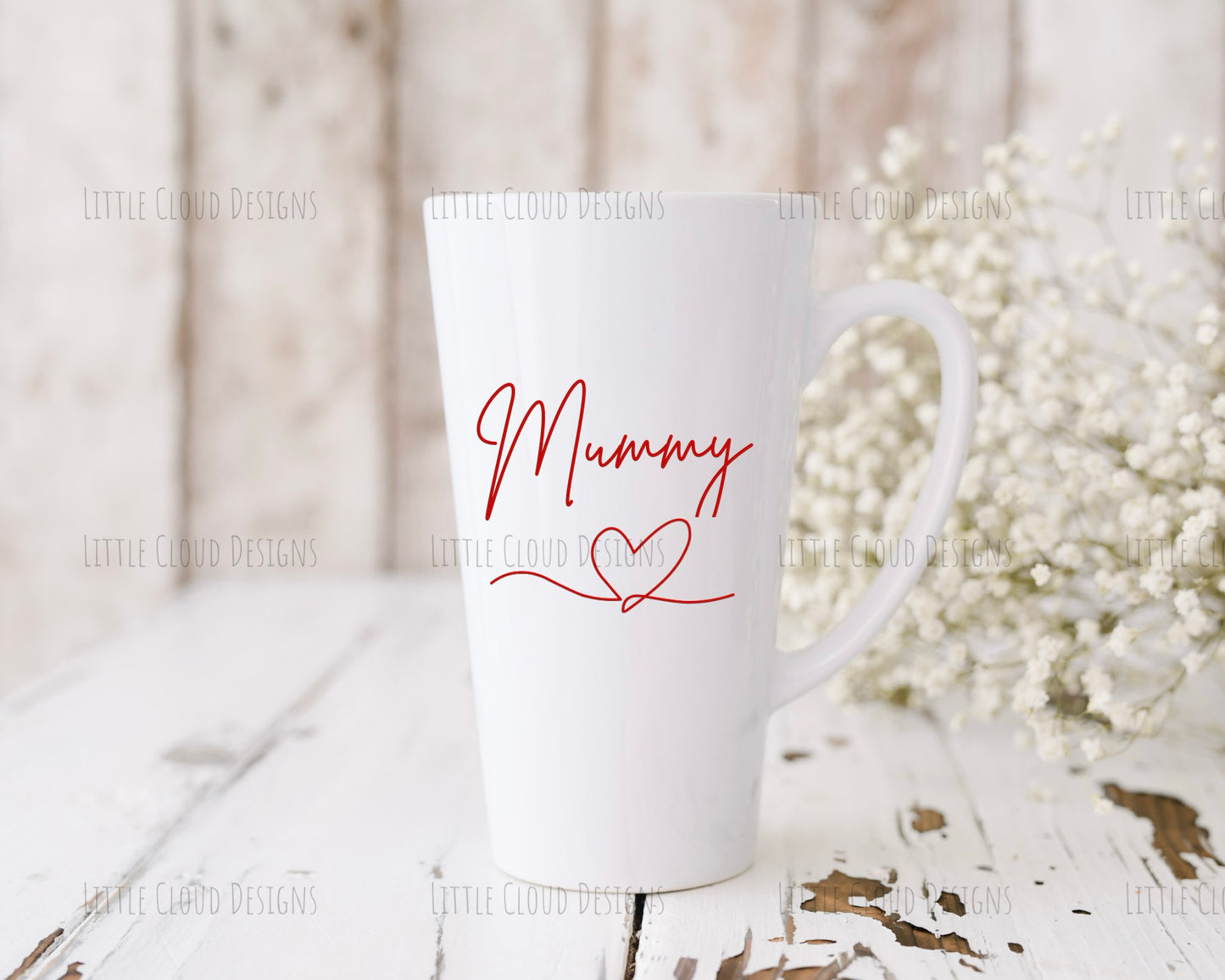Personalised Mummy Latte Mug 17oz | Mother's Day Gift | Little Cloud Designs