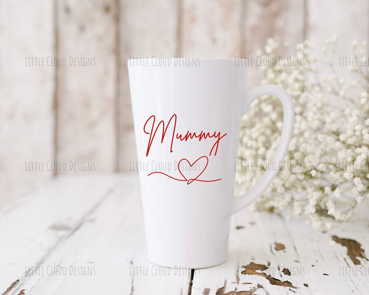 Personalised Mummy Latte Mug 17oz | Mother's Day Gift | Little Cloud Designs