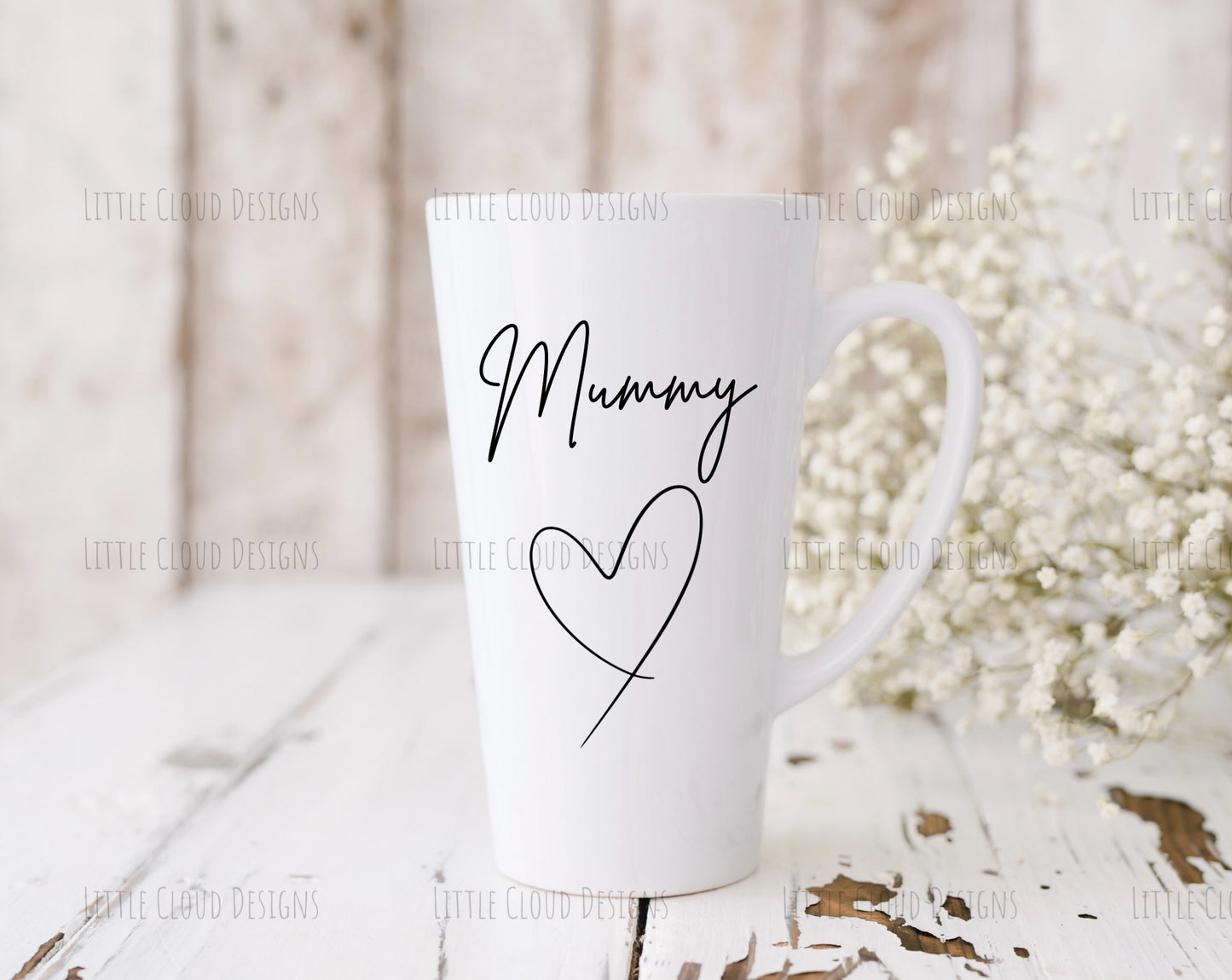 Personalised Mummy Latte Mug 17oz | Mother's Day Gift | Little Cloud Designs