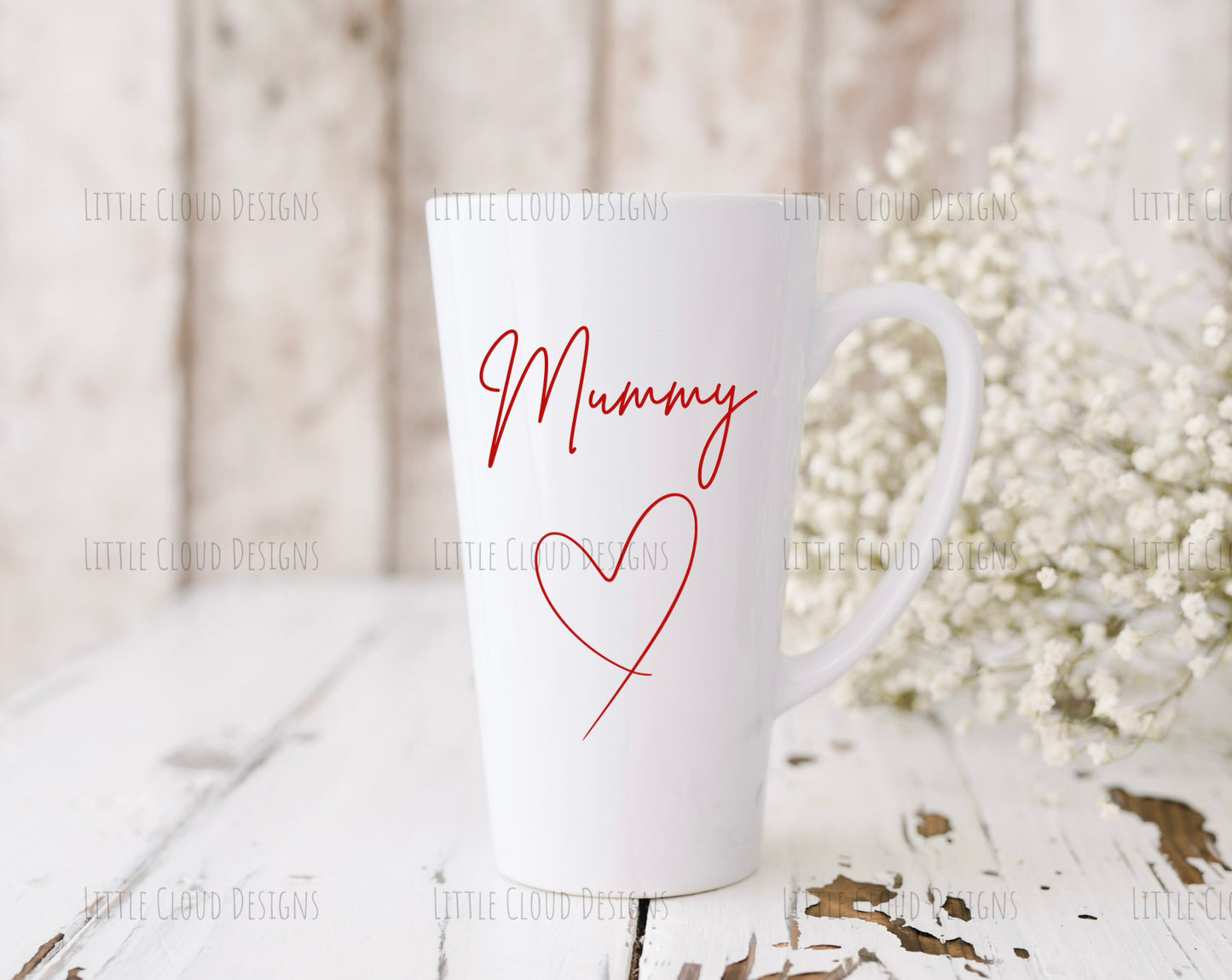 Personalised Mummy Latte Mug 17oz | Mother's Day Gift | Little Cloud Designs